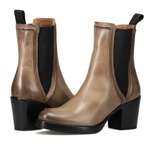 FRYE Ankle Leather Boots Sz-10B Stone